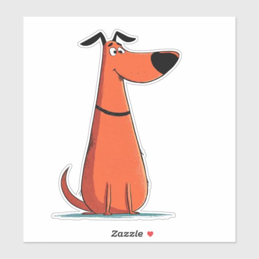 Grappige Cartoon Hond Sticker (Vel)