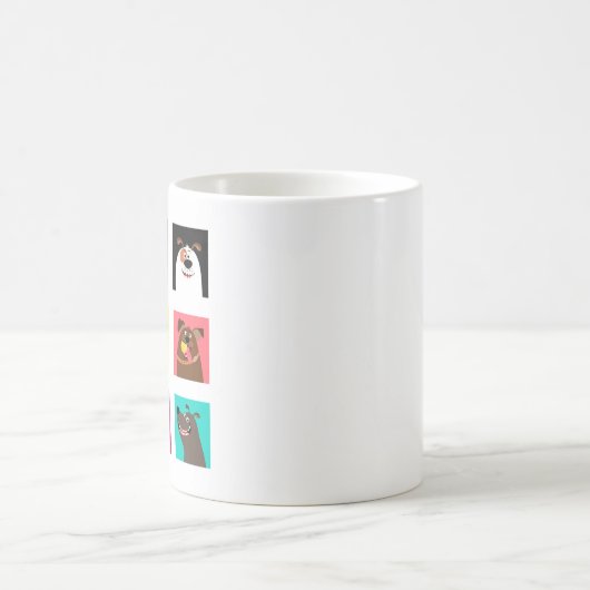 Grappige cartoon honden koffiemok (Center)