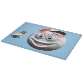 Grappige Cartoon Honkbal met Bat Snijplank (Hoek)