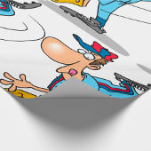 Grappige Cartoon honkbal werper gooien van een Fas Cadeaupapier