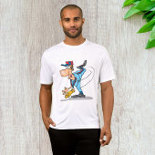 Grappige Cartoon honkbal werper gooien van een Fas T-shirt