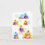 Grappige Cartoon Humor Wizard Verjaardag Kaart (Voorkant)