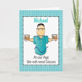 Grappige Cartoon Humoristisch voor mannen Verjaard Kaart (Voorkant)