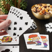 Grappige Cartoon Jongen met Chocolade Verjaardagst Pokerkaarten (Insitu)