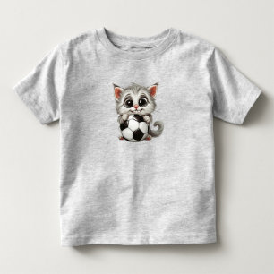 Grappige Cartoon Kat met Voetbal Kinder Shirts