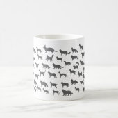 Grappige cartoon kat silhouetten koffiemok (Center)