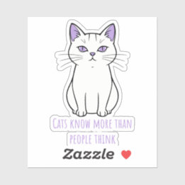 Grappige Cartoon Kat Sticker