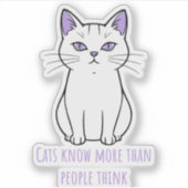 Grappige Cartoon Kat Sticker (Voorkant)