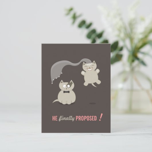 Grappige Cartoon Katten - Bewaar de datum uitnodig Save The Date (Staand voorkant)