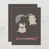 Grappige Cartoon Katten - Bewaar de datum uitnodig Save The Date (Voorkant / Achterkant)