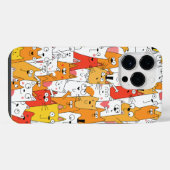 Grappige Cartoon Katten Groep Doodle iPhone Hoesje (Achterkant horizontaal)