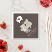 Grappige Cartoon Katten Huwelijksrepetitie Servett Servetten (Insitu)