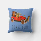  Grappige Cartoon Katten Kittens in Retro Auto Kussen (Achterkant)