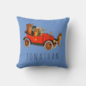  Grappige Cartoon Katten Kittens in Retro Auto Kussen (Voorkant)