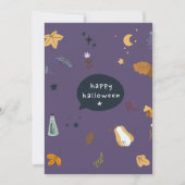 Grappige cartoon katten met bezems, pompoenen en s (Voorkant)