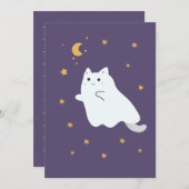 Grappige cartoon katten met bezems, pompoenen en s (Voorkant / Achterkant)