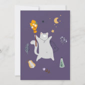 Grappige cartoon katten met bezems, pompoenen en s (Voorkant)