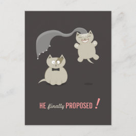 Grappige Cartoon Katten Save the Date briefkaart