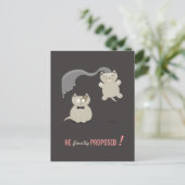 Grappige Cartoon Katten Save the Date briefkaart (Staand voorkant)