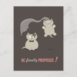 Grappige Cartoon Katten - Save the Date uitnodigin