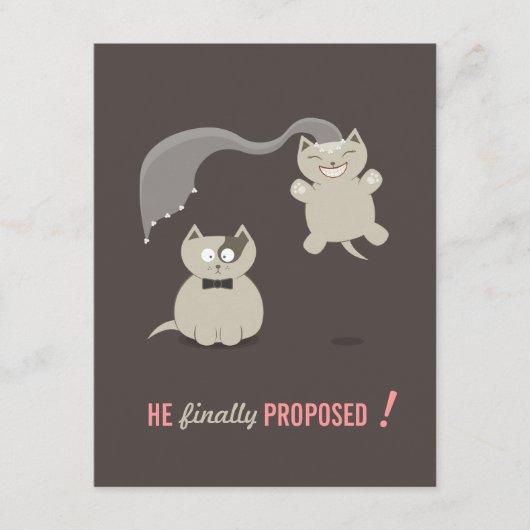 Grappige Cartoon Katten - Save the Date uitnodigin (Voorkant)