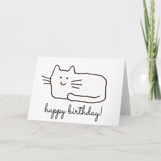 Grappige Cartoon Katten Tekening Gefeliciteerd Kaart (Voorkant)