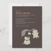 Grappige Cartoon Katten Trouwrepetitie uitnodiging (Achterkant)