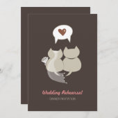 Grappige Cartoon Katten Trouwrepetitie uitnodiging (Voorkant / Achterkant)