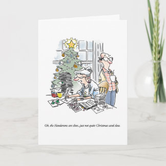 Grappige cartoon Kerstkaart Kaart