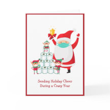 Grappige Cartoon Kerstman met masker | Christmas |