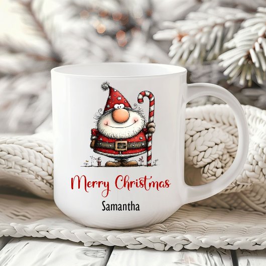 Grappige Cartoon Kerstman Minimale Koffiemok