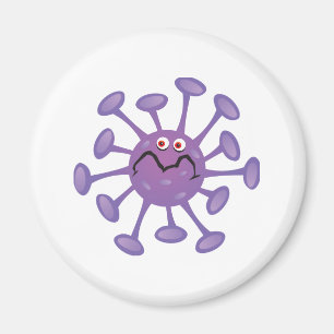 Grappige Cartoon kiem bacterie Magneet