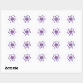 Grappige Cartoon kiem bacterie Ronde Sticker (Vel)