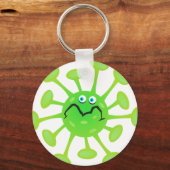 Grappige Cartoon kiem bacterie Sleutelhanger (Voorkant)