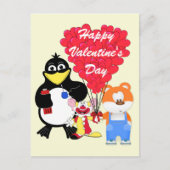 Grappige cartoon kinder Valentijnse Feestdagenkaart (Voorkant)