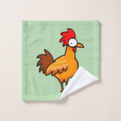 Grappige Cartoon Kip Illustratie Bad Handdoek (Wasdoekje)