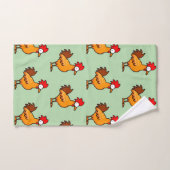 Grappige Cartoon Kip Illustratie Bad Handdoek (Handdoek)