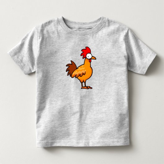 Grappige Cartoon Kip Illustratie Kinder Shirts (Voorkant)
