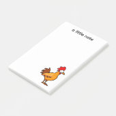 Grappige Cartoon Kip Illustratie Post-it® Notes (Schuin)