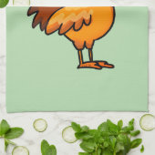 Grappige Cartoon Kip Illustratie Theedoek (Gevouwen)