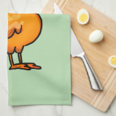 Grappige Cartoon Kip Illustratie Theedoek (Quarter Fold)