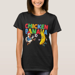 Grappige Cartoon Kip Nana Voetbalspeler Ll Grafisc T-shirt