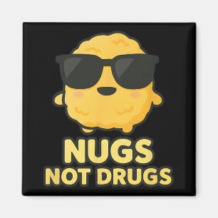 Grappige Cartoon Kipnuggets Nugs Niet Drugs Magneet