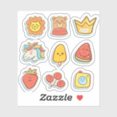 Grappige cartoon kleurrijke sticker set (Vel)