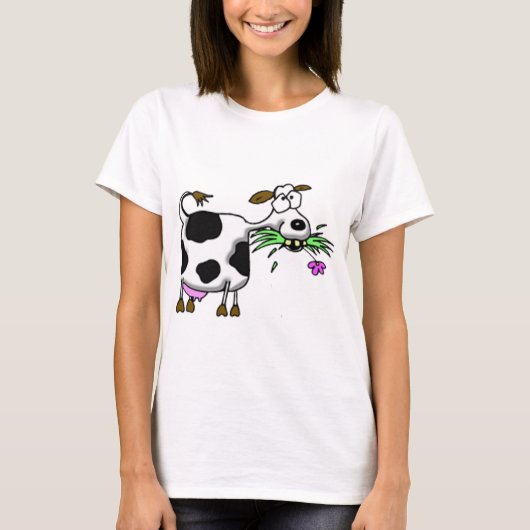Grappige cartoon koe cadeaus en accessoires gekke  t-shirt (Voorkant)