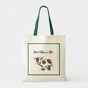 Grappige Cartoon Koe met Liefelijke Boerderijdierh Tote Bag