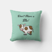 Grappige Cartoon Koe met Schattigee Boerderij Dier Kussen (Voorkant)