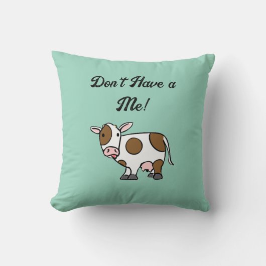 Grappige Cartoon Koe met Schattigee Boerderij Dier Kussen (Voorkant)