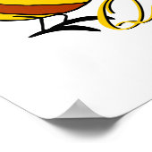 grappige cartoon koningin met tekst poster (Hoek)