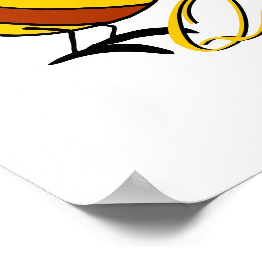 grappige cartoon koningin met tekst poster (Hoek)